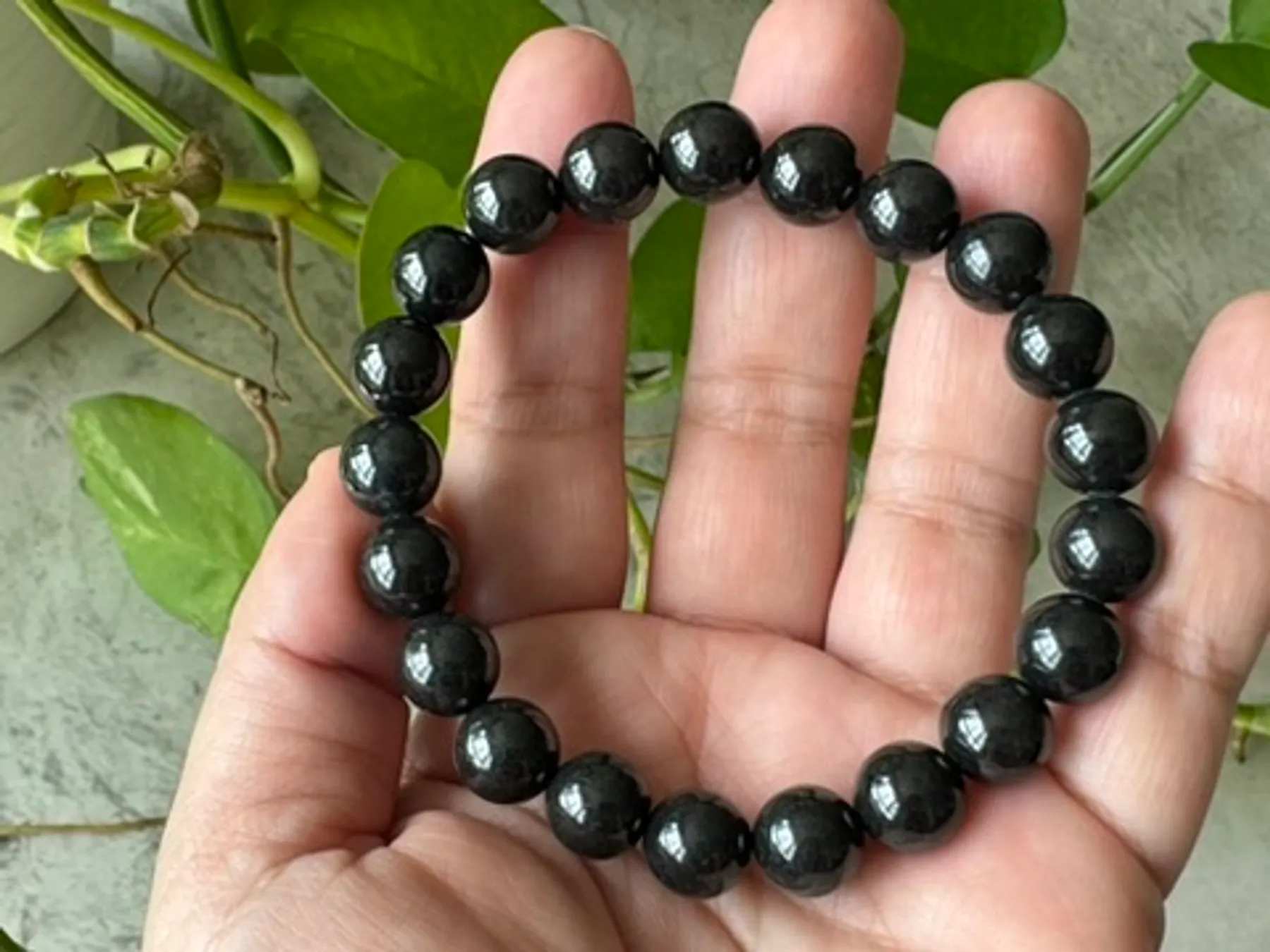 Beads Bracelet Chinese Black Jade Bracelet Natural Wuji Jade